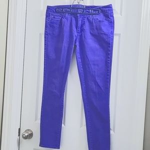 Women's Sz 10 Merona Skinny Jeans. Blue/Purple Color. Excellent Condition.